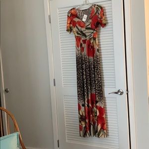 NWT Gorgeous Animal Print Maxi Dress